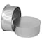 Imperial 3 in. D Galvanized Steel Crimped Pipe End Cap GV0732 - alternate 1